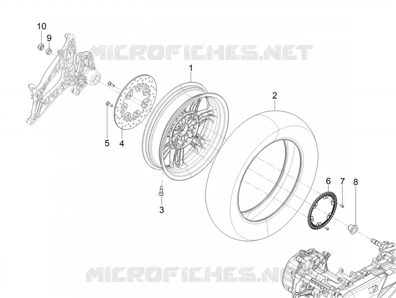 ROUE ARRIERE PIAGGIO PIAGGIO-SCOOTER 310 BEVERLY 2025  Beverly 310 E5+ Classic - Sport