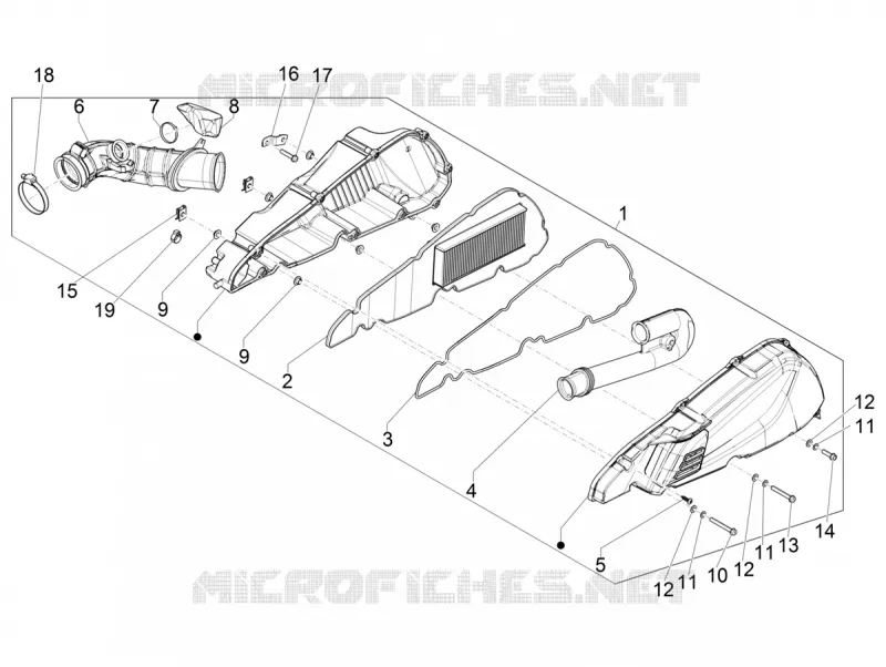 Filtre à air PIAGGIO PIAGGIO-SCOOTER 400 BEVERLY 2025  Beverly 400 E5+ Classic - Sport