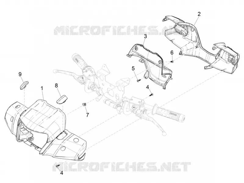 Couvertures guidon PIAGGIO PIAGGIO-SCOOTER 125 MEDLEY 2024  Medley 125 ABS E5+