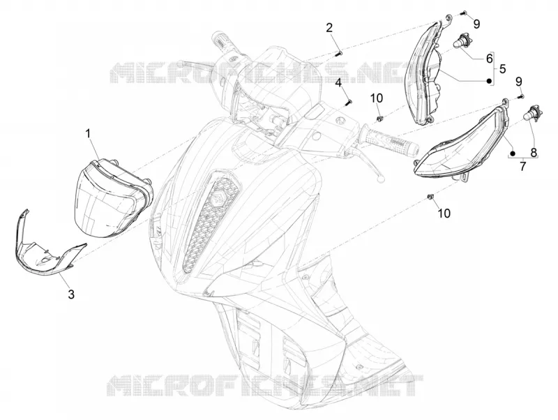 PHARE - CLIGNOTANTS AVANT PIAGGIO PIAGGIO-SCOOTER 125 MEDLEY 2024  Medley 125 ABS E5+