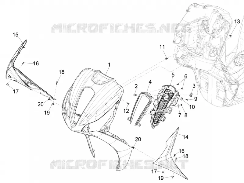 Tablier avant PIAGGIO PIAGGIO-SCOOTER 125 MEDLEY 2024  Medley 125 ABS E5+