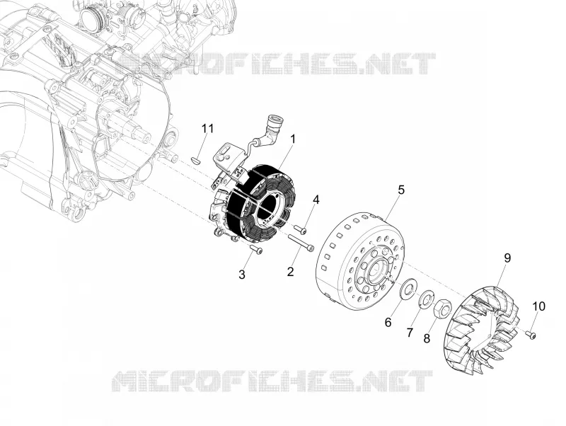 Volant magnétique PIAGGIO PIAGGIO-SCOOTER 125 MEDLEY 2024  Medley 125 ABS E5+