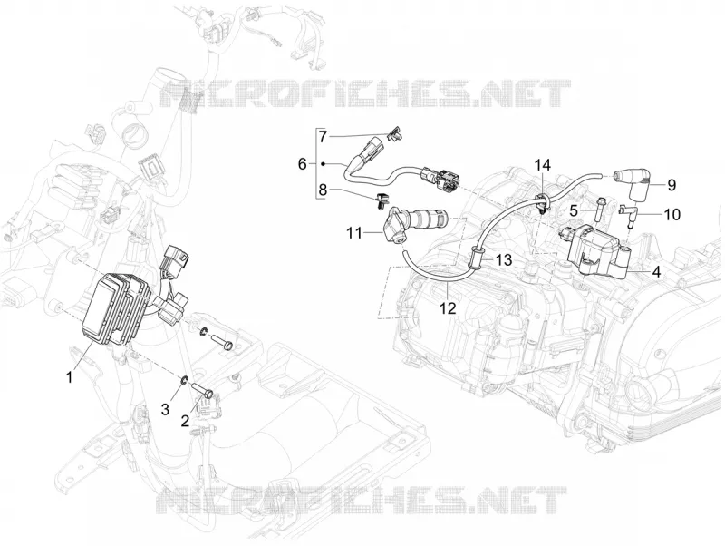 Régulateurs de tension - Centrales electroniques - Bobine H.T. PIAGGIO PIAGGIO-SCOOTER 125 LIBERTY 2024  Liberty 125 i-get 4T 3V E5+