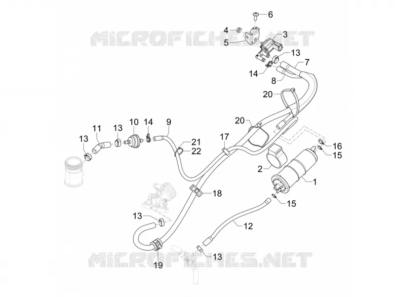 Système anti-évaporation PIAGGIO PIAGGIO-SCOOTER 125 LIBERTY 2024  Liberty 125 i-get 4T 3V E5+