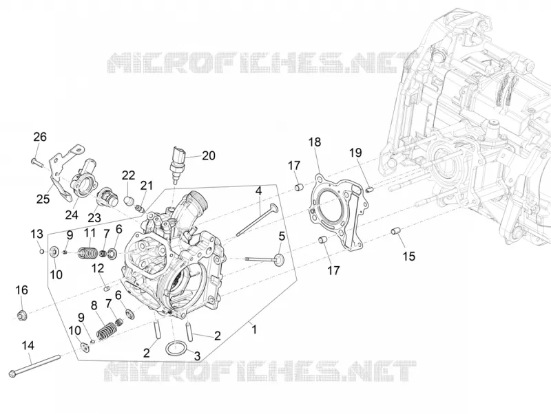 CULASSE - SOUPAPES VESPA VESPA-SCOOTER 125 GTS 2025  Vespa GTS 125 E5+ Super Tech