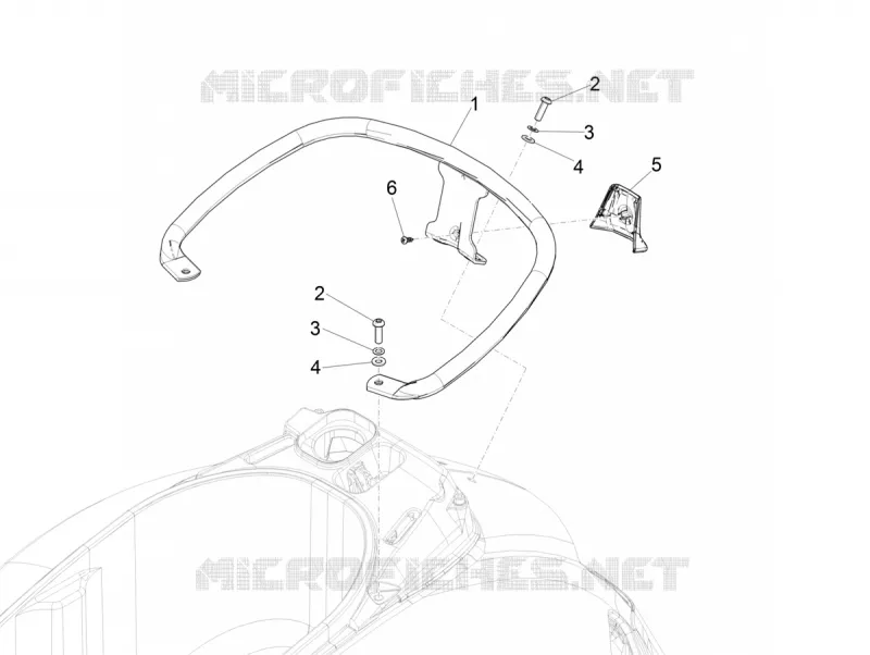 Porte-bagages arrière VESPA VESPA-SCOOTER 125 GTS 2025  Vespa GTS 125 E5+ Super Tech
