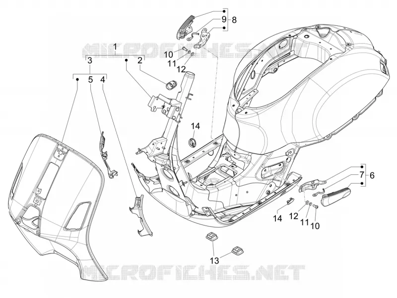 Châssis/coque VESPA VESPA-SCOOTER 310 GTS 2025  Vespa GTS 310 E5+ Super Tech