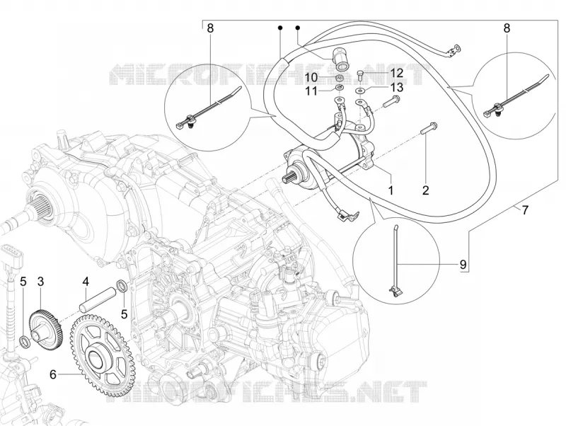 Démarrage - Démarrage électrique VESPA VESPA-SCOOTER 310 GTS 2025  Vespa GTS 310 E5+ Super Tech