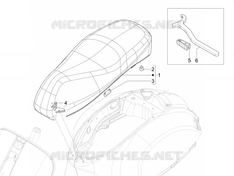 Selle/sieges VESPA VESPA-SCOOTER 310 GTS 2025  Vespa GTS 310 E5+ Super Tech