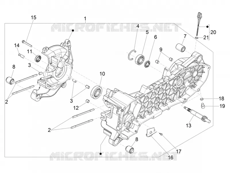 Carter moteur VESPA VESPA-SCOOTER 50 PRIMAVERA 2023  Primavera 50 4T 3V Euro 5