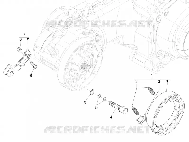 FREIN ARRIERE - MACHOIRES VESPA VESPA-SCOOTER 50 PRIMAVERA 2022  Primavera 50 4T 3V Euro 5