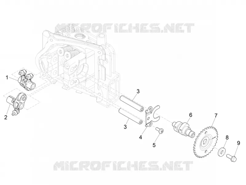Groupe support balanciers VESPA VESPA-SCOOTER 50 PRIMAVERA 2022  Primavera 50 4T 3V Euro 5