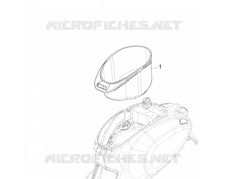 Logement casque - Dessous de selle VESPA VESPA-SCOOTER 50 PRIMAVERA 2021  Primavera 50 4T 3V Euro 5