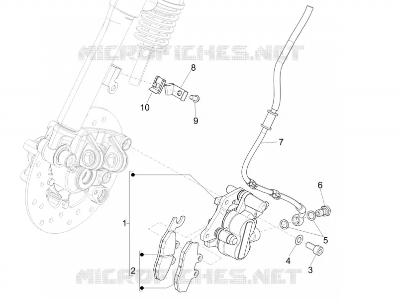Tuyaus du freins - Etriers de frein VESPA VESPA-SCOOTER 50 PRIMAVERA 2023  Vespa Primavera 50 4T 3V ie ABS E5 Mickey Mouse