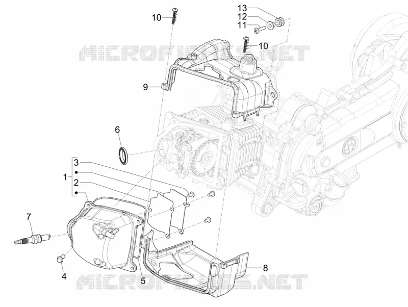 Couvercle culasse VESPA VESPA-SCOOTER 50 PRIMAVERA 2024  Vespa Primavera 50 E5