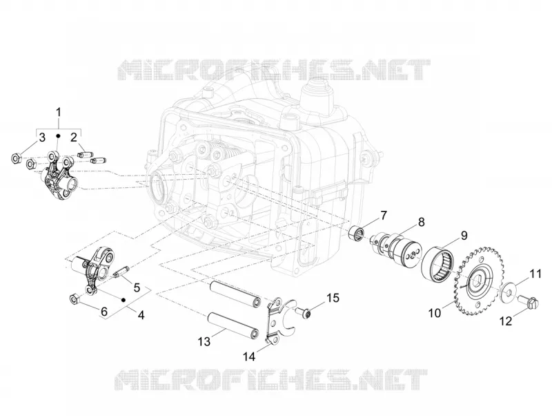 Groupe support balanciers VESPA VESPA-SCOOTER 50 PRIMAVERA 2024  Vespa Primavera 50 E5