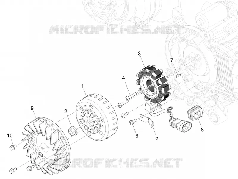 Volant magnétique VESPA VESPA-SCOOTER 50 PRIMAVERA 2024  Vespa Primavera 50 E5 RED
