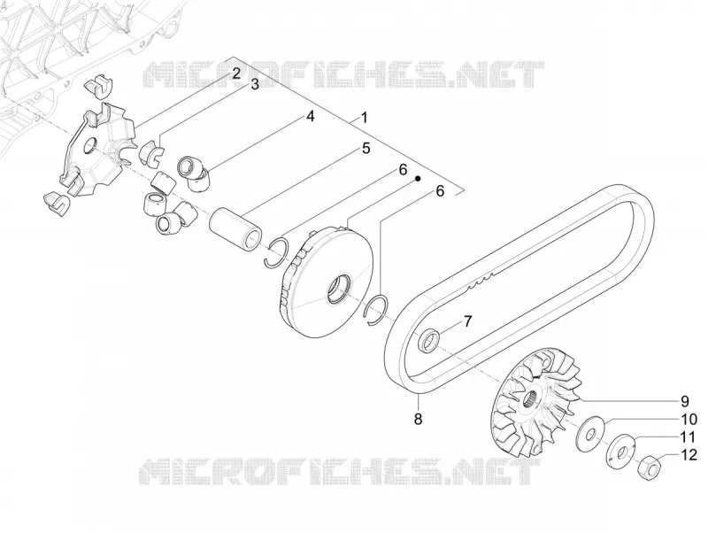 Poulie motrice VESPA VESPA-SCOOTER 125 PRIMAVERA 2023  Vespa Primavera 125 4T 3V ie ABS E5 Mickey Mouse