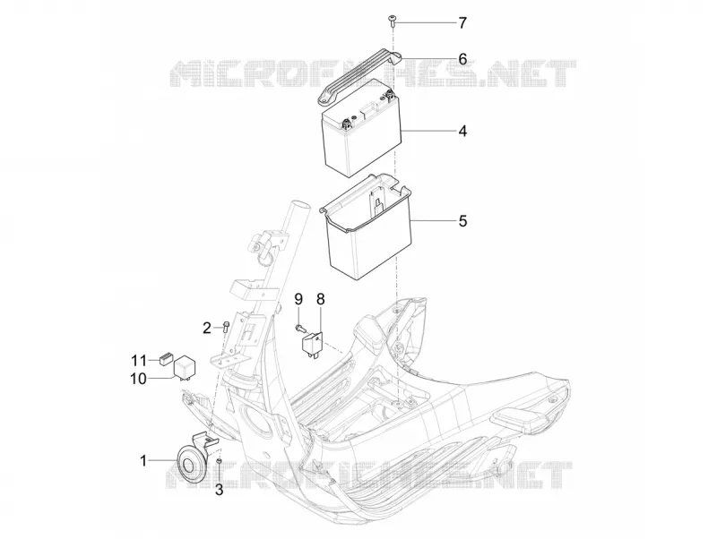Relais - Batterie - Avertisseur sonore VESPA VESPA-SCOOTER 125 PRIMAVERA 2023  Vespa Primavera 125 4T 3V ie ABS E5 Mickey Mouse