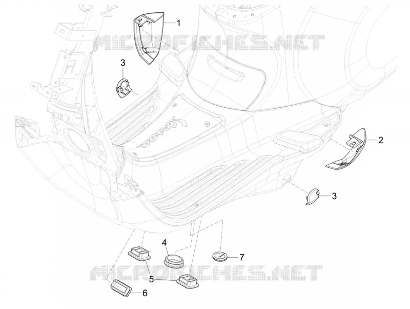 Couvertures laterales - Spoiler VESPA VESPA-SCOOTER 125 PRIMAVERA 2024  Vespa Primavera 125 Batik E5+