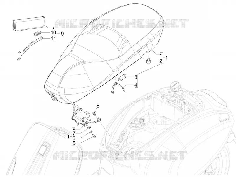 Selle/sieges VESPA VESPA-SCOOTER 125 PRIMAVERA 2024  Vespa Primavera 125 Batik E5+