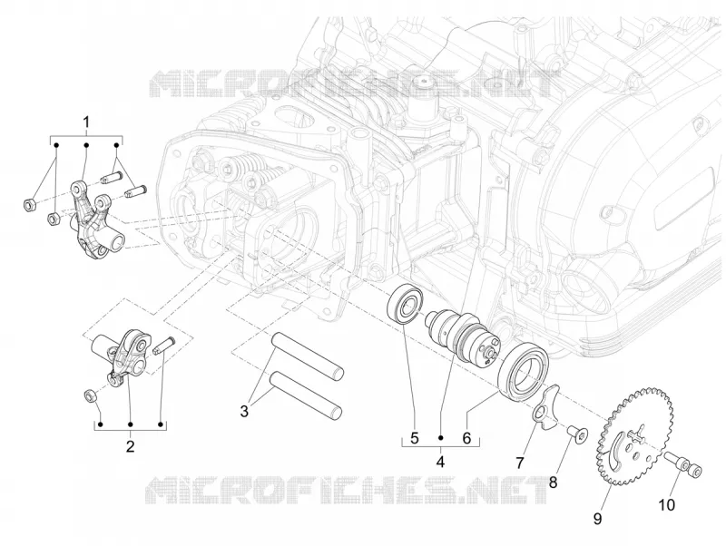 Groupe support balanciers VESPA VESPA-SCOOTER 125 PRIMAVERA 2024  Vespa Primavera 125 E5+
