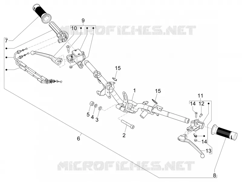 Guidon - Maître cylindre VESPA VESPA-SCOOTER 125 PRIMAVERA 2024  Vespa Primavera 125 E5+ RED