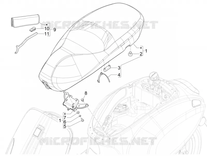 Selle/sieges VESPA VESPA-SCOOTER 125 PRIMAVERA 2024  Vespa Primavera 125 E5+ RED
