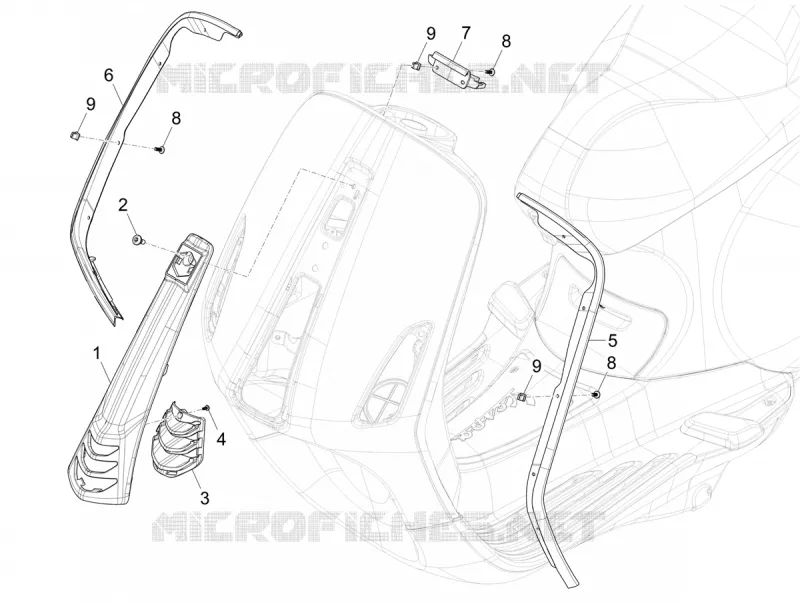 Tablier avant VESPA VESPA-SCOOTER 125 PRIMAVERA 2024  Vespa Primavera 125 TECH E5+