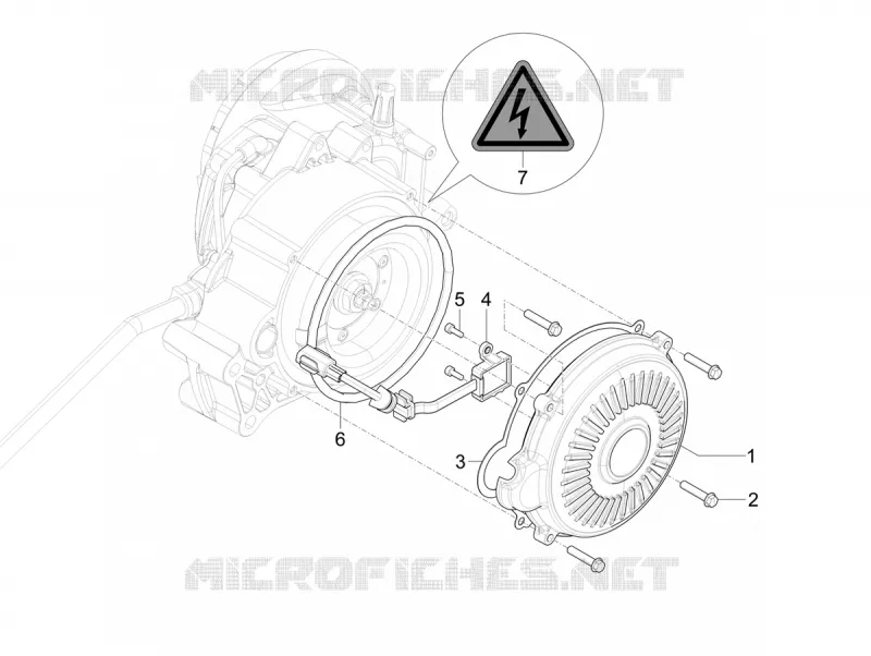 COUVERCLE DE CARTER VESPA VESPA-SCOOTER ELECTRIC PRIMAVERA 2023  Vespa Primavera Elettrica 45 Km/h