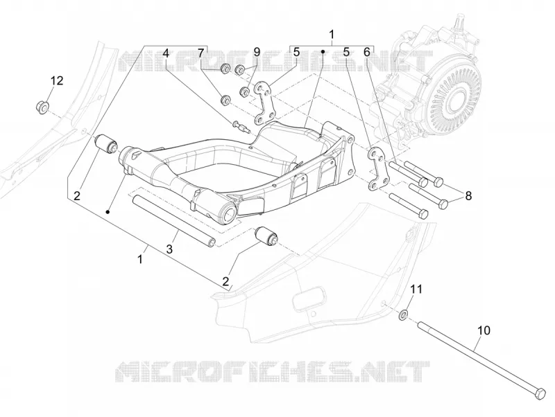 Bras oscillant VESPA VESPA-SCOOTER ELECTRIC PRIMAVERA 2024  Vespa Primavera Elettrica RED 45 Km/h