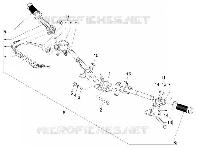 Guidon - Maître cylindre VESPA VESPA-SCOOTER ELECTRIC PRIMAVERA 2024  Vespa Primavera Elettrica RED 45 Km/h