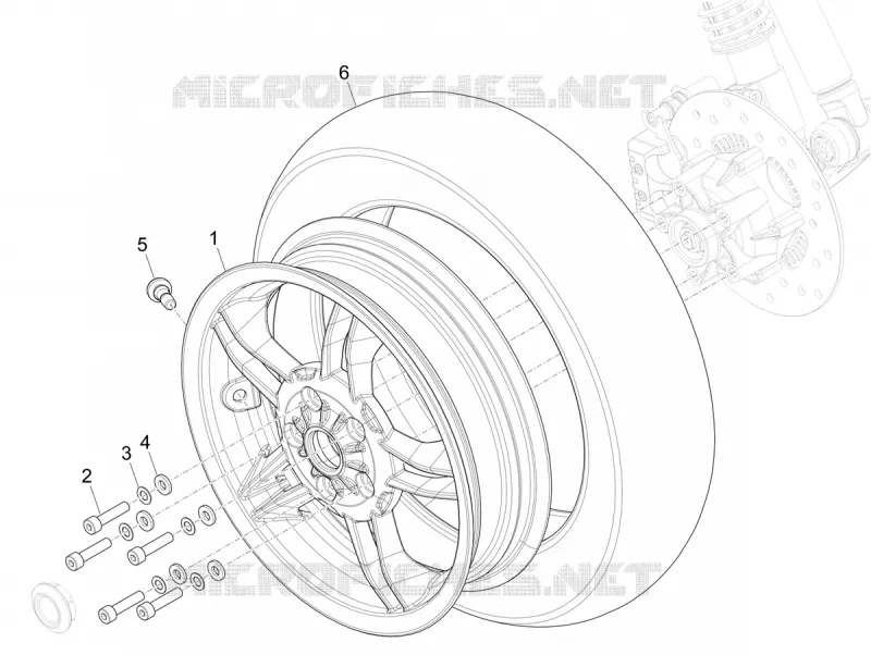 Roue avant VESPA VESPA-SCOOTER ELECTRIC PRIMAVERA 2024  Vespa Primavera Elettrica RED 45 Km/h