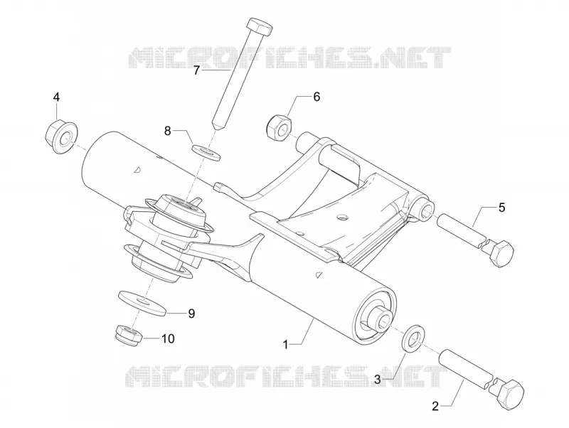 Bras oscillant VESPA VESPA-SCOOTER 50 SPRINT 2023  Vespa Sprint 50 E5 Justin Bieber