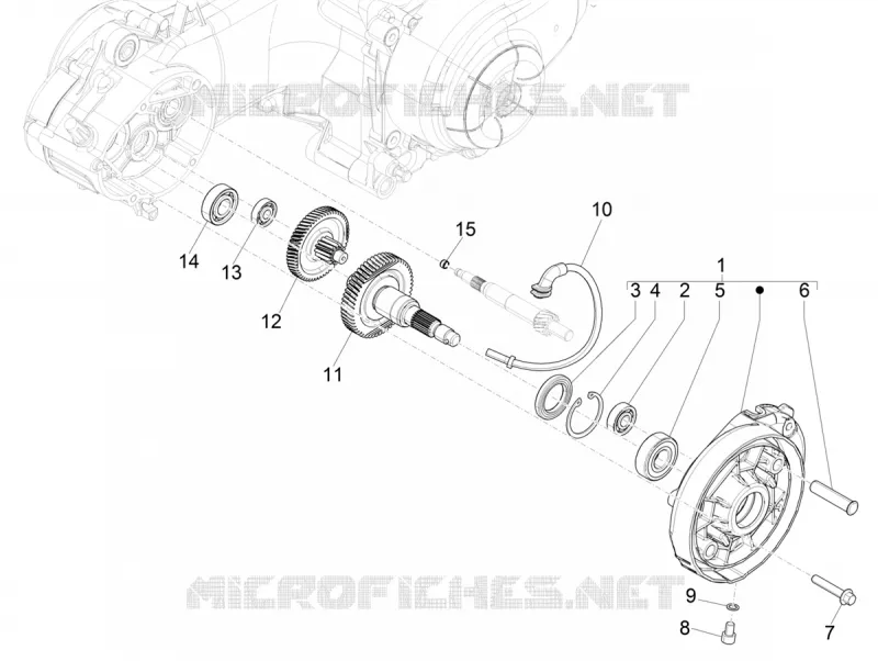 Ensemble réducteur VESPA VESPA-SCOOTER 50 SPRINT 2024  Vespa Sprint S 50 E5