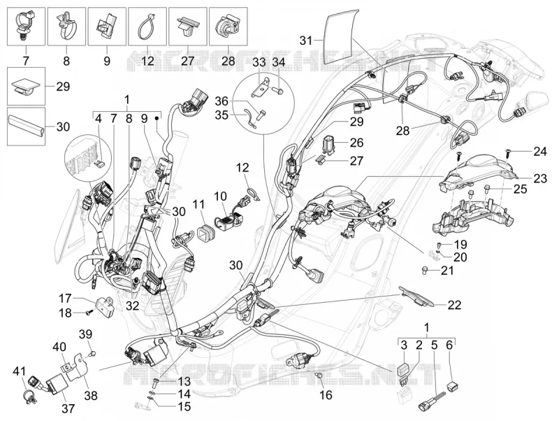 FAISCEAU ELECTRIQUE PRONCIPAL VESPA VESPA-SCOOTER 50 SPRINT 2024  Vespa Sprint S 50 E5