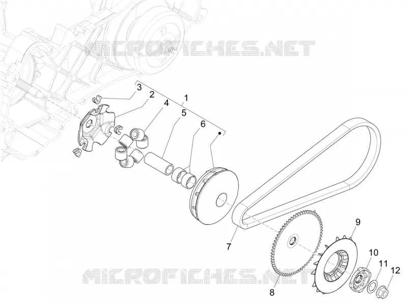 Poulie motrice VESPA VESPA-SCOOTER 50 SPRINT 2024  Vespa Sprint S 50 E5