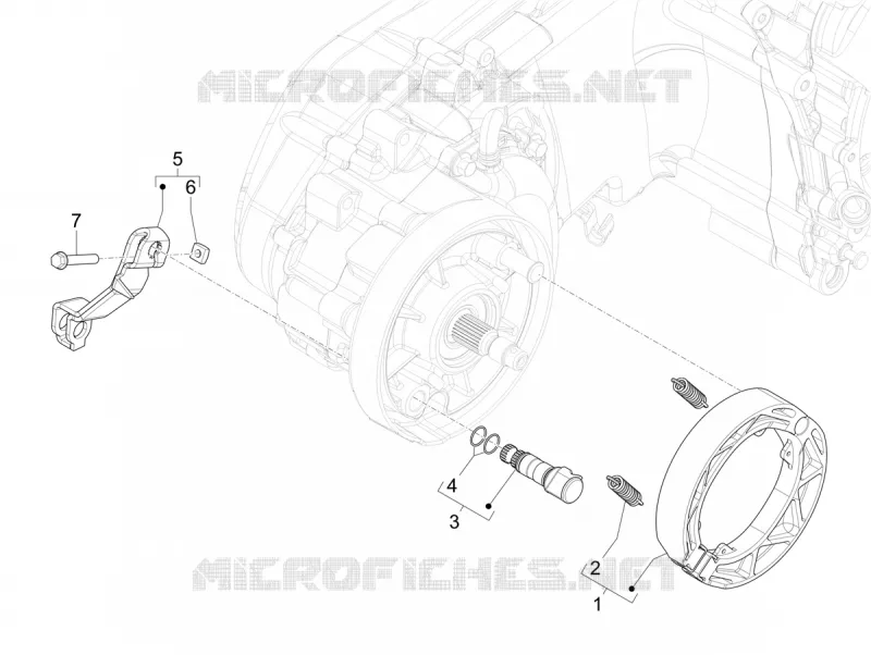 FREIN ARRIERE - MACHOIRES VESPA VESPA-SCOOTER 125 SPRINT 2024  Vespa Sprint S 125 E5+