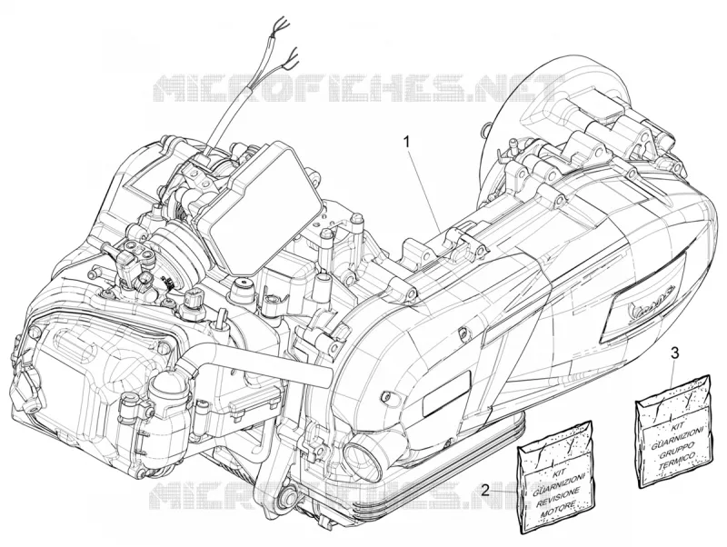 MOTEUR COMPLET VESPA VESPA-SCOOTER 125 SPRINT 2024  Vespa Sprint S 125 E5+
