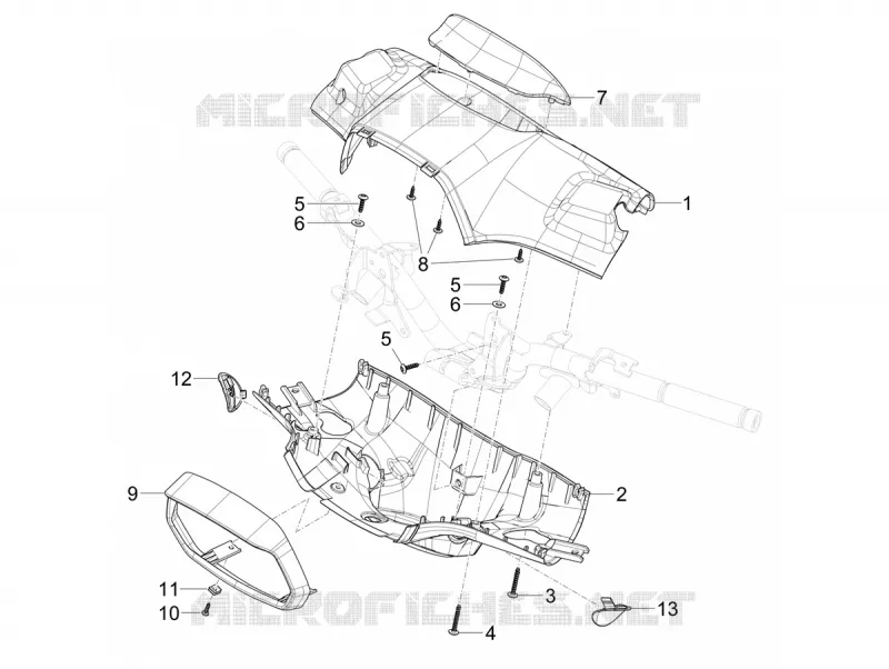 Couvertures guidon VESPA VESPA-SCOOTER ELECTRIC SPRINT 2023  Vespa Sprint Elettrica 45 Km/h