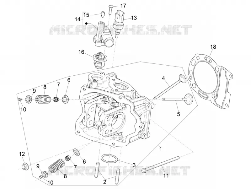 CULASSE - SOUPAPES VESPA VESPA-SCOOTER 300 GTV 2024  Vespa GTV 300 E5 140° Anniversario