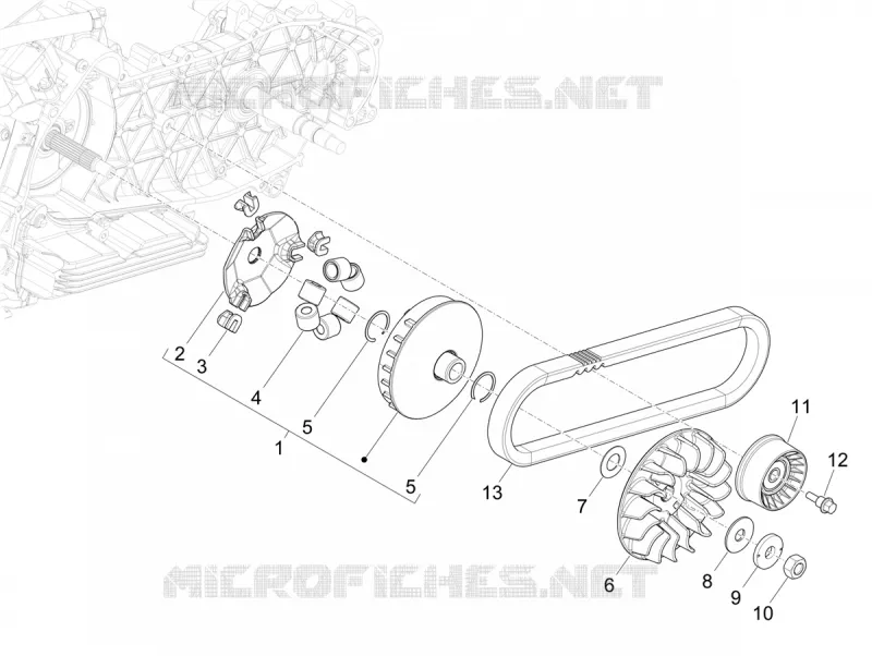Poulie motrice VESPA VESPA-SCOOTER 300 GTV 2024  Vespa GTV 300 E5 140° Anniversario