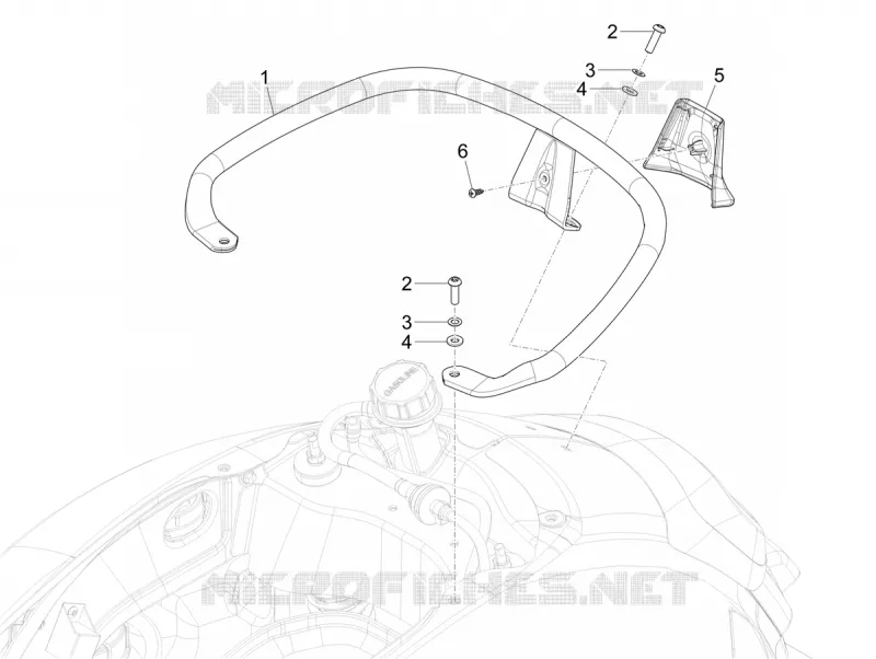 Porte-bagages arrière VESPA VESPA-SCOOTER 310 GTV 2025  Vespa GTV 310 E5+ ABS ASR