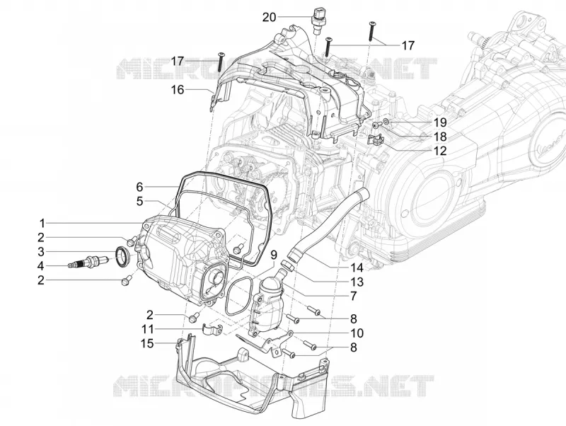 Couvercle culasse VESPA VESPA-SCOOTER 125 946 2025  Vespa 946 125 E5+ 12° Anniversary