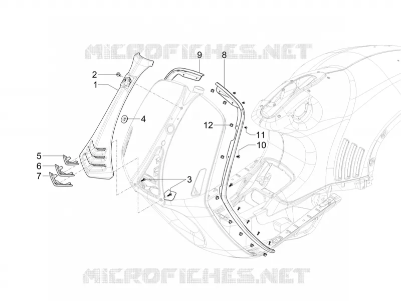 Tablier avant VESPA VESPA-SCOOTER 125 946 2025  Vespa 946 125 E5+ 12° Anniversary