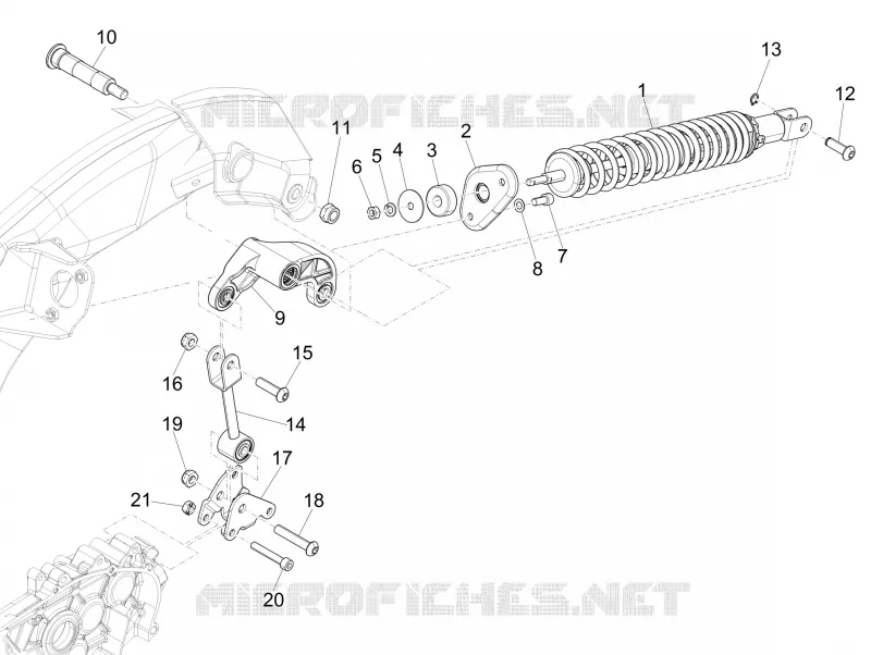 Suspension arrière - Amortisseur/s VESPA VESPA-SCOOTER 150 946 2025  Vespa 946 150 E5+ 12° Anniversary