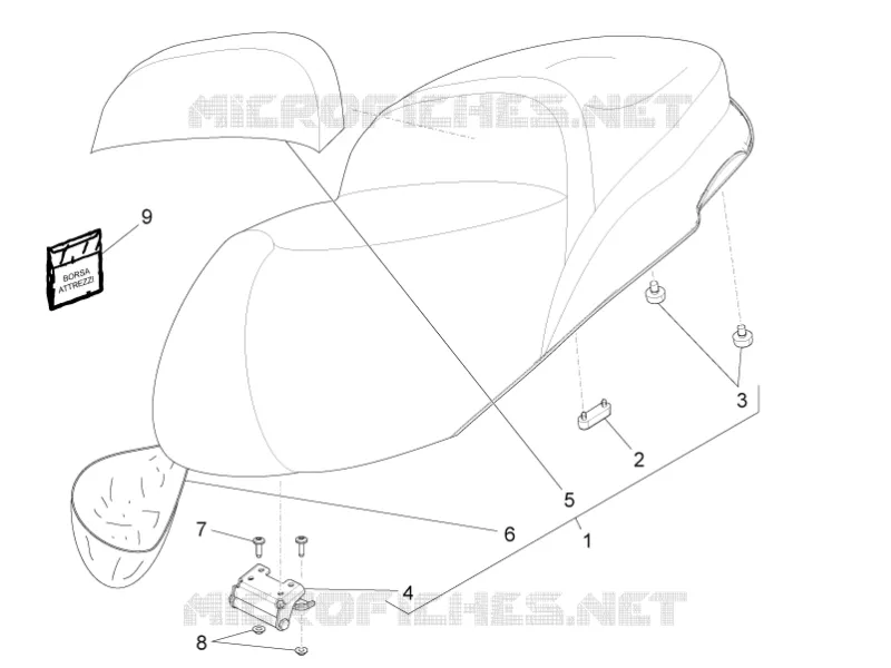 Selle/sieges PIAGGIO PIAGGIO-SCOOTER 350 BEVERLY 2014  Beverly 4T 4V ie E3 Sport Touring
