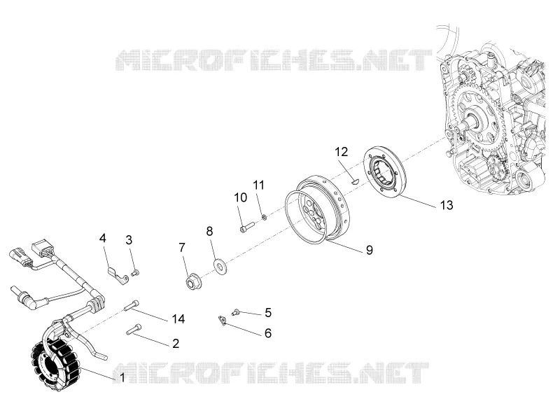 Volant magnetique PIAGGIO PIAGGIO-SCOOTER 350 BEVERLY 2013  Beverly 4T 4V ie E3 Sport Touring