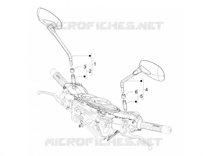 Rétroviseur/s PIAGGIO PIAGGIO-SCOOTER 350 BEVERLY 2017  Beverly 4T ST ie ABS E4