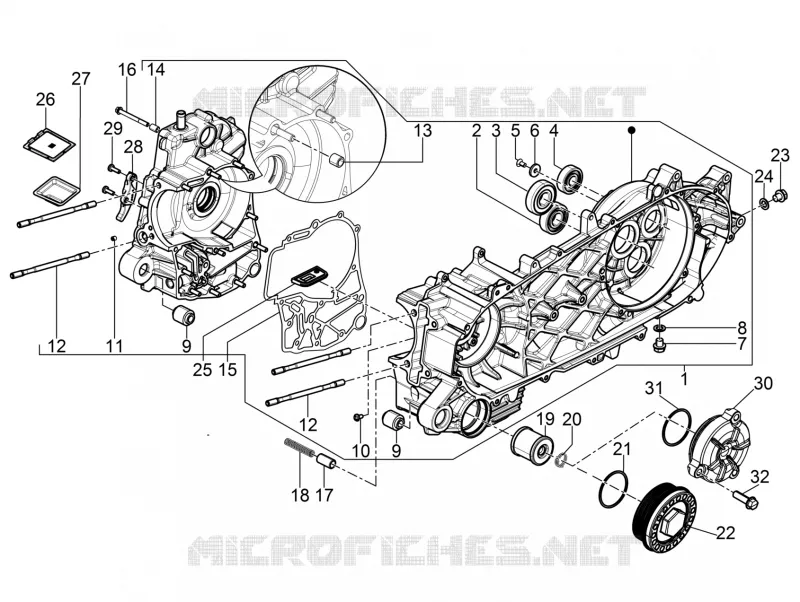 Carter PIAGGIO PIAGGIO-SCOOTER 350 BV 2013  BV 4T 4V ie E3
